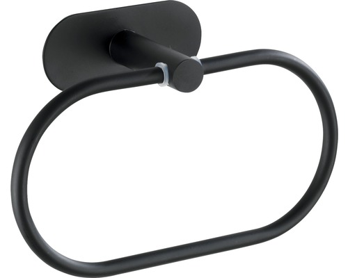 Inel negru pentru prosoape pentru montare pe perete