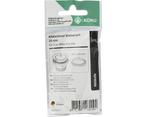 KÖRO Șnur de etanșare universal 20 cm pentru supape de scurgere