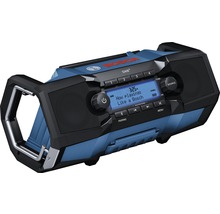 Radio de șantier Bosch cu radio digital, Bluetooth și mâner de transport