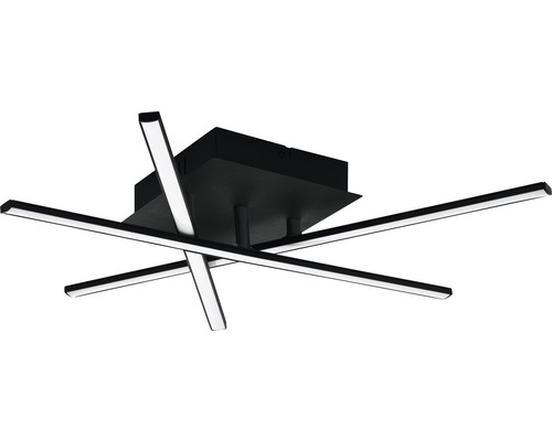Plafonieră LED neagră cu design liniar