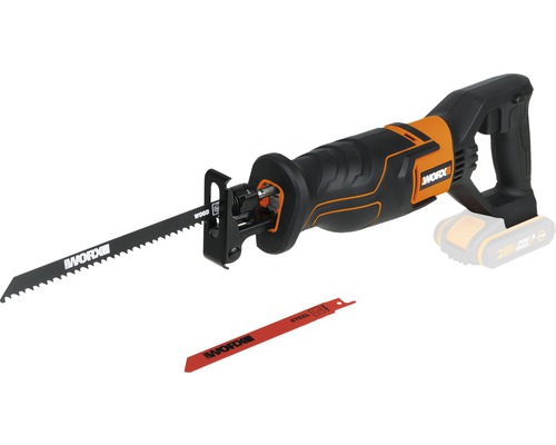 Fierăstrău pendular sabie fără acumulator Worx WX500.9 20V max. 130mm, accesorii incluse