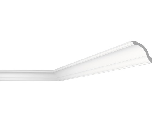 Piesă de colț a unei cornișe decorative albe