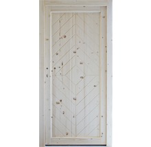Ușă din lemn cu model herringbone