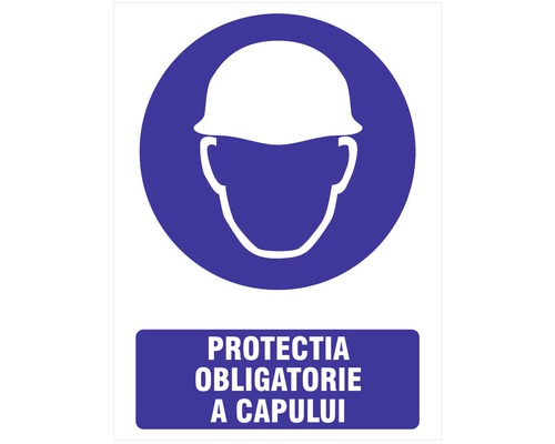Indicator avertizare „Protecția obligatorie a capului”-0