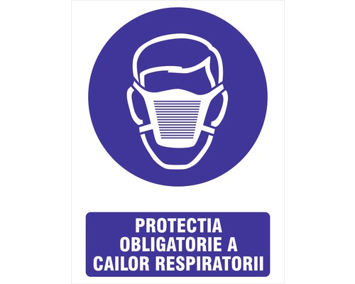 Indicator avertizare „Protecția obligatorie a căilor respiratorii” (Coronavirus)