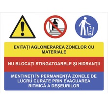 Indicator avertizare menținerea curată a căilor de evacuare-thumb-0