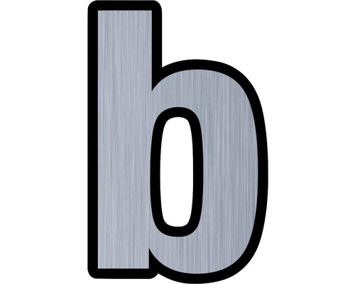Literă casă „b” pentru poartă/ușă, material plastic ABS argintiu