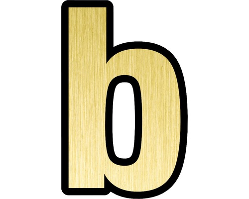 Literă casă „b” pentru poartă/ușă, material plastic ABS auriu