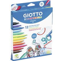 Giotto Decor Textile markere pentru textile, 12 bucăți