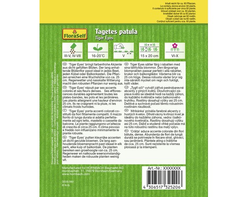 Descrierea plantei Tagetes Patula Tiger Eyes