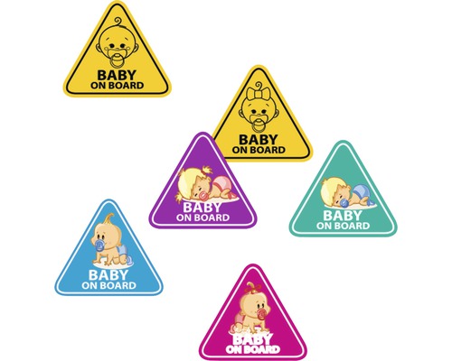 Mai multe indicatoare Bebelus la bord în diferite modele