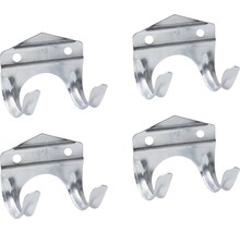 Patru suporturi metalice pentru furtun pentru montare pe perete
