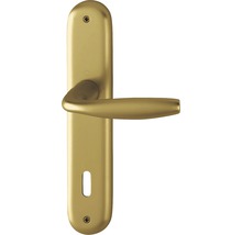 Mânere cu șild ușă interior Hoppe New York 90/240 mm, pentru cheie BB, bronz-thumb-0