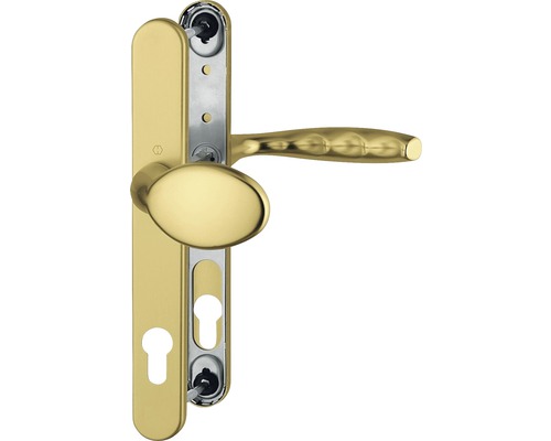 Mânere mobil/fix cu șild ușă intrare Hoppe New York 92/248 mm, pentru cilindru, bronz