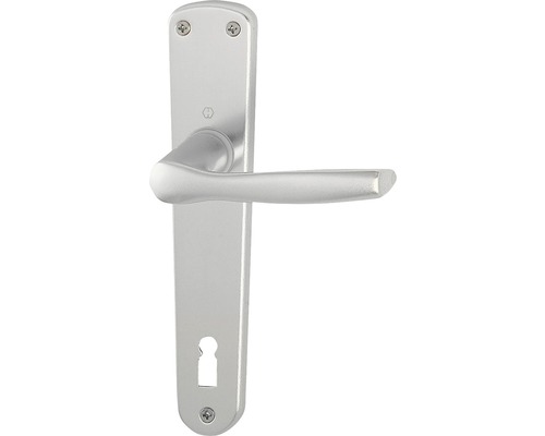 Mânere cu șild ușă interior Hoppe Milano 90/206 mm, pentru cheie BB, argintiu-0