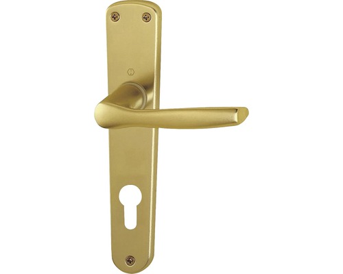 Mânere cu șild ușă interior Hoppe Milano 90/206 mm, pentru cilindru, bronz Mâner de ușă cu rozetă lungă pentru uși de interior