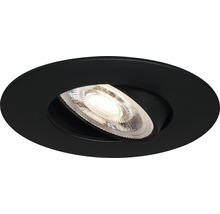 Spot LED încastrat Nova Move 5W Ø90 mm, negru, pachet 3 bucăți