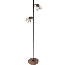 Lampă de podea cu două lumini cu design tip grilaj