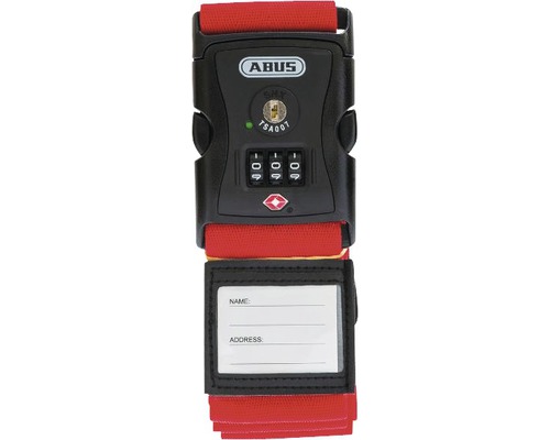 Sistem de blocare valiză/troller Abus max. 192cm, siguranță cu cifru, roșu