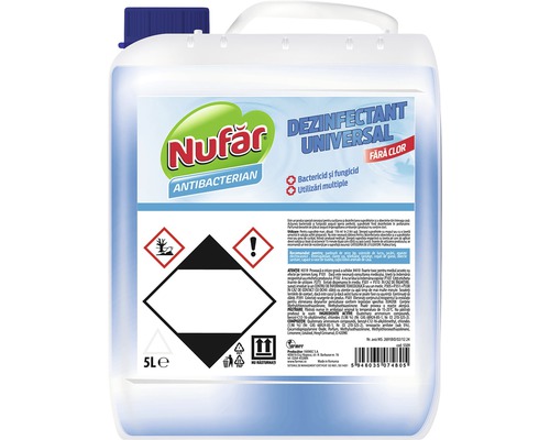 Soluție curățat universală dezinfectantă Nufăr 5L Nufar Dezinfectant universal antibacterian fără clor, 5 litri