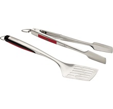 Set ustensile grătar cu clește grătar și spatulă metalică