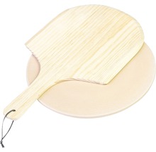 Piatră de pizza cu lopată de lemn