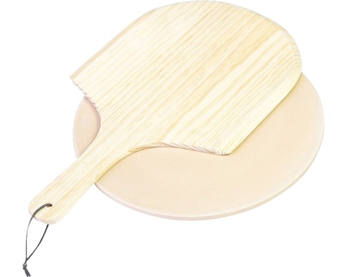 Piatră de pizza cu lopată de lemn