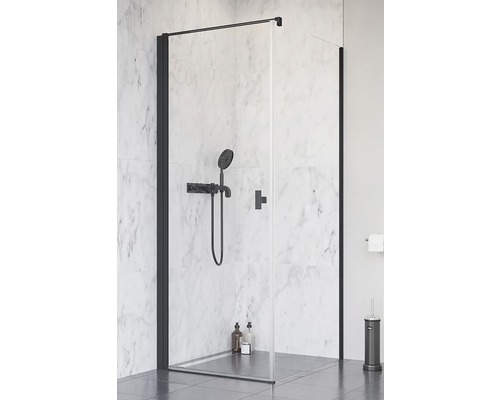 Ușă cabină duș Radaway Nes Black KDJ I 90x200 cm, stânga, sticlă transparentă, profil negru