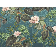 Tapetă florală cu motiv floral de frunze și flori