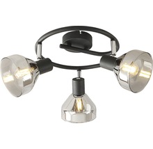 Cerc spoturi Intim E14 max. 3x40W, negru/fumuriu