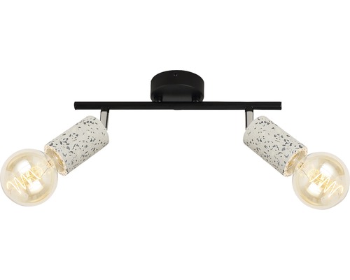 Lumină de plafon cu două spoturi și abajururi cu model