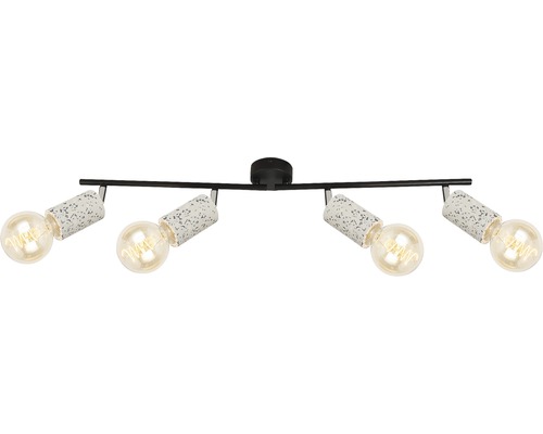 Lumină de plafon cu patru spoturi și abajururi cu model