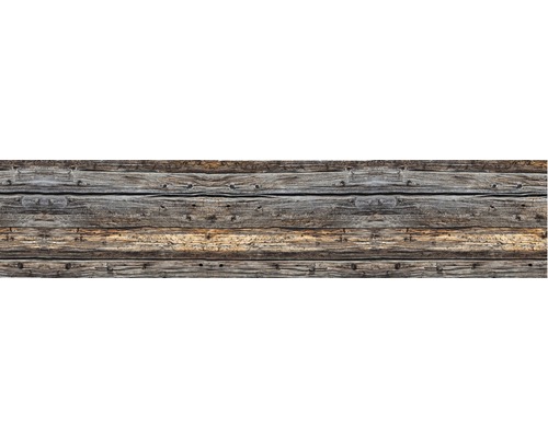 Panou bucătărie mySpotti Splash Urs folie PVC rigidă 280x60 cm Perete din lemn cu scânduri orizontale