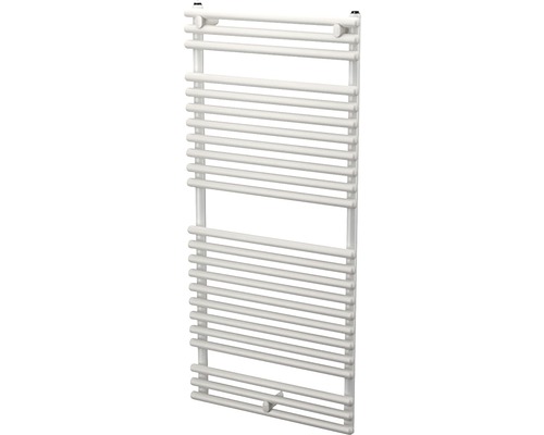 Radiator / Calorifer baie portprosop Purmo Santorini alb 500x714 mm Calorifer pentru prosoape montat pe perete cu țevi de încălzire orizontale