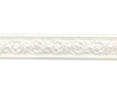 Baghetă decorativă polistiren expandat, albă, 200x8,5x1,4 cm-0