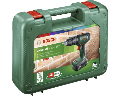 Mașină de găurit și înșurubat cu impact cu acumulator Bosch Universal Impact 18V în valiză