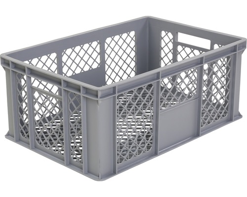 Cutie gri din plastic cu structură de grilaj