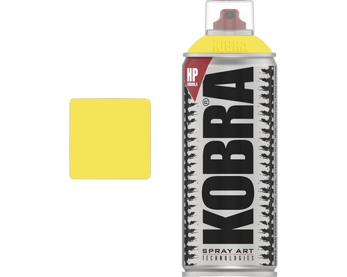 Vopsea acrilică spray Fluo Kobra HP galben 400 ml