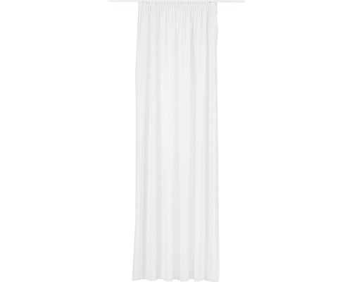 Cortină de duș albă din material textil cu bandă de încrețire