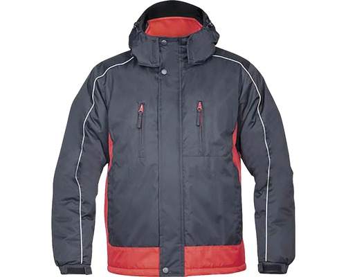 Jachetă de lucru Arpad din fleece + poliester negru/roșu, mărimea M