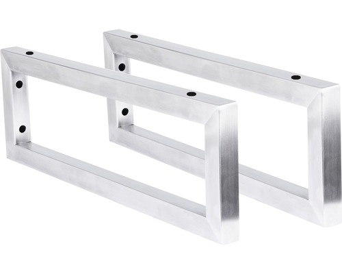 Consolă blat lavoar Differnz 44x15 cm crom, set 2 bucăți Două picioare de masă din metal