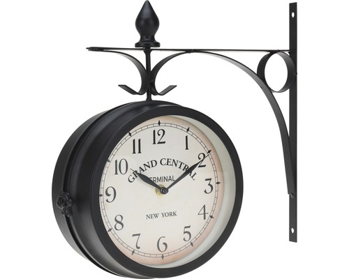 Ceas de perete cu două fețe Ø 20 cm, h 33 cm buc