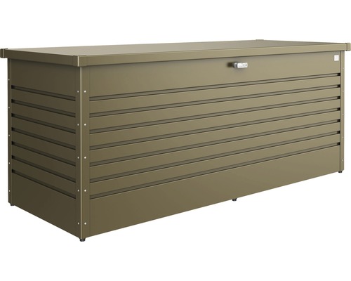 Ladă depozitare grădină Biohort 200 metal 201x79x83 cm 1050 l bronz metalizat Cutie de grădină din metal pentru depozitarea accesoriilor de grădină