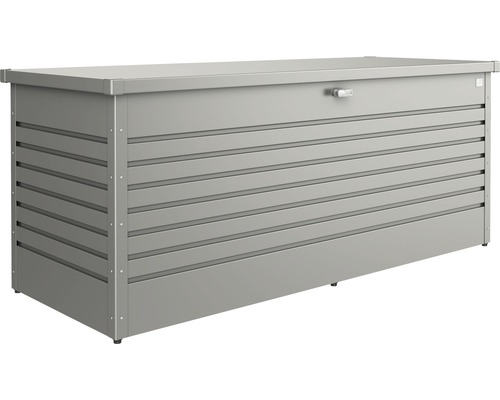 Ladă depozitare grădină Biohort 200 metal 201x79x83 cm 1050 l gri cuarț metalizat Cutie metalică de depozitare pentru exterior