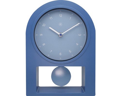 Ceas de masă cu pendul nXt albastru 30x20 cm