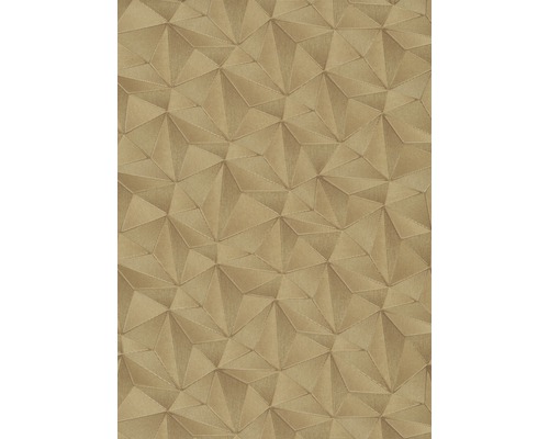 Tapet vlies Spotlight imprimeu grafic auriu 10,05x0,53 m Tapetă geometrică cu model tridimensional triunghiular