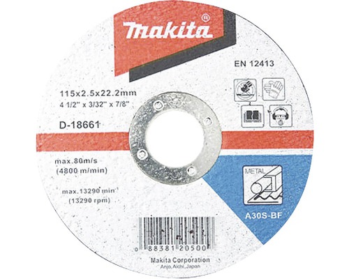 Disc debitare metale Makita Ø115x2,5x22,23 mm