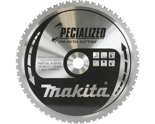 Disc fierăstrău circular Makita Specialized Ø305x2,1x25,4 mm 60 dinți, pentru metale