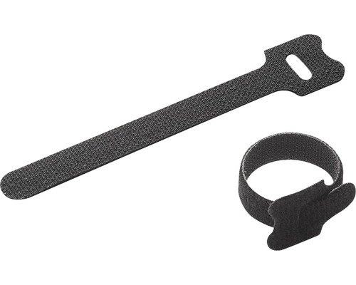 Organizator bandă scai/velcro pentru cabluri Meister 100mm, 100 bucăți, negru Clemă cablu cu velcro