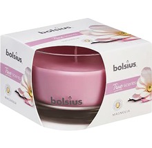 Lumânare parfumată Bolsius Magnolia în pahar cu ambalaj